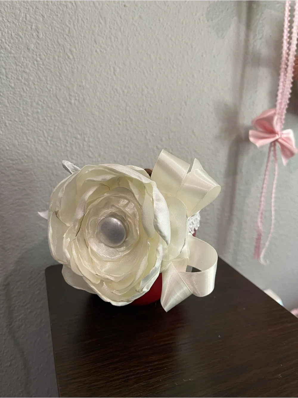 Ivory Flower Bow Kids Headband